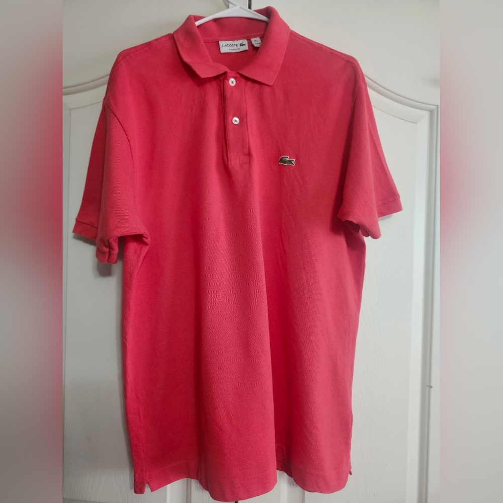 Lacoste Men's Red Polo Shirt Size 6(XL)